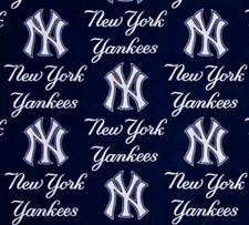 New York Yankees Fabric Size Fat Quarter 9"L X 56"W MLB Baseball Cotton