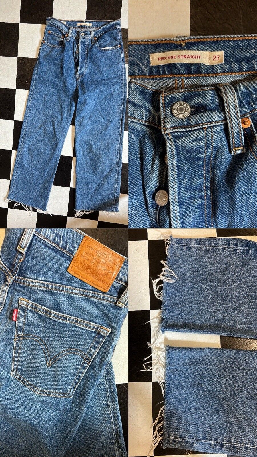 levis ribcage straight ankle 27x27