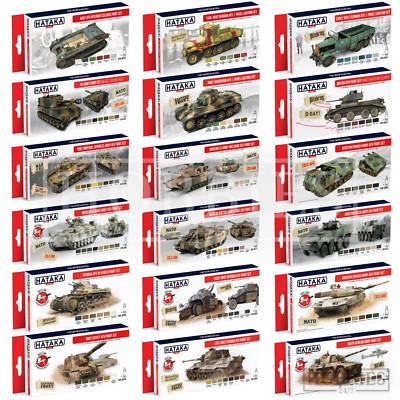 Hataka Acryl Modellfahrzeuge Lackset AFV WW2 Modern Camo Weathering Colours