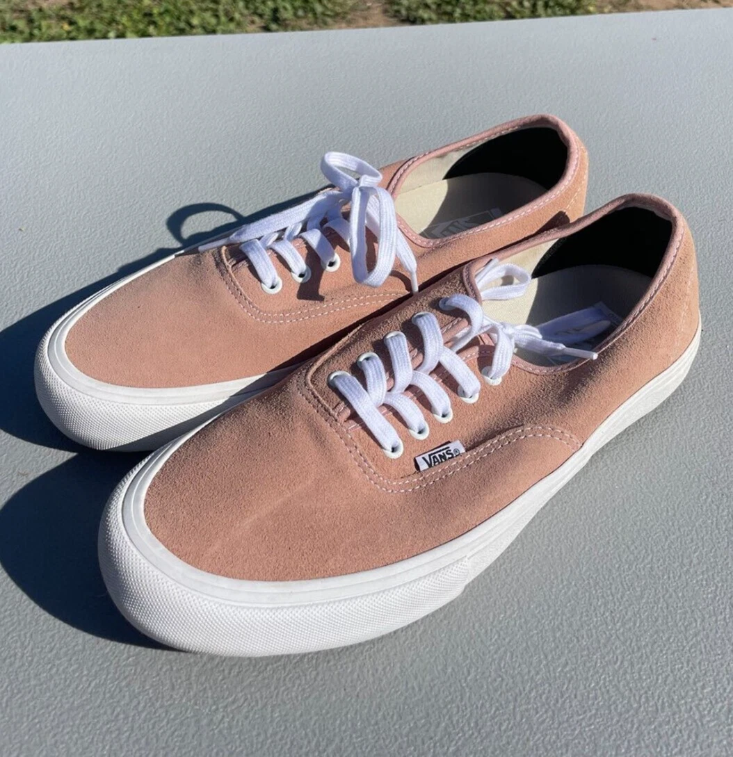 Size 12 Vans Authentic Peach Brown Suede PRE OWNED NO BOX
