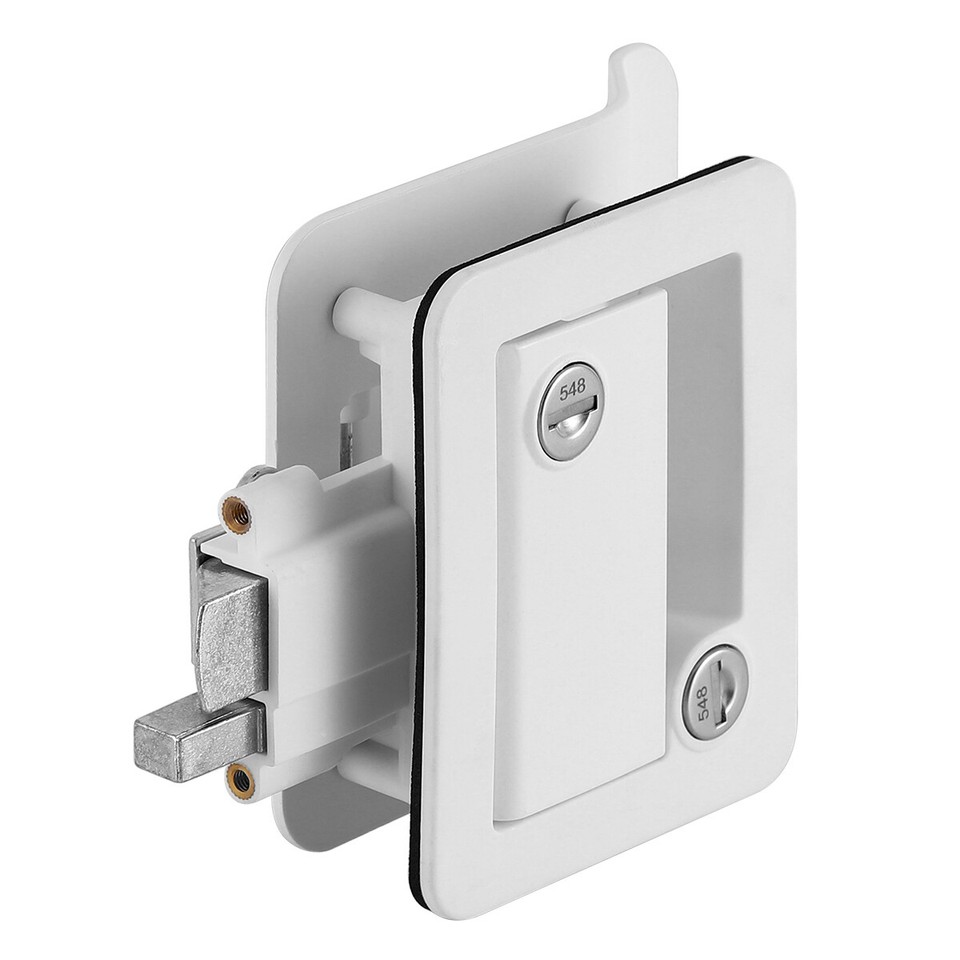 3x White RV Paddle Entry Door Lock Latch Handle Deadbolt NEW