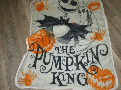 Disney The Nightmare Before Christmas Pumpkin Soft Plush Throw Blanket 40x50