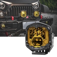 2pc 7 Inch Round Led Off Road Lights 95w Led Pods Led Driving Light With Drl