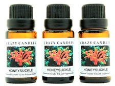 3 Honeysuckle 1/2oz Premium Grade Scented Fragrance Oil Crazy Candles