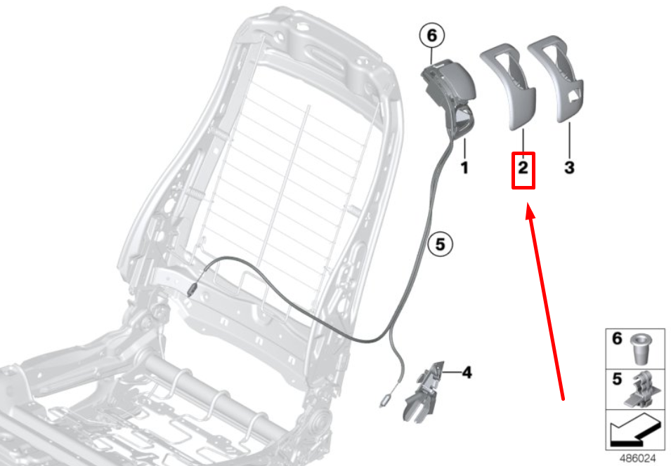 Cache de déverrouillage de siège avant gauche neuf pour BMW 2 F22, F87 7315581