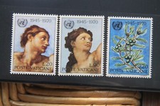 Vatican 1970 - Timbres poste neuf ** luxe  série YT N° 510 à 512 - 25 ans ONU