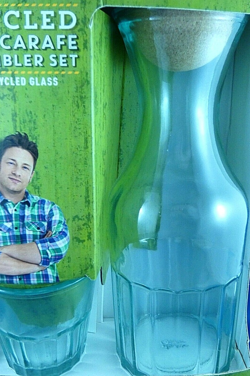 New JAMIE OLIVER (Made in Spain) 5Pc RECYCLED GLASS 1L