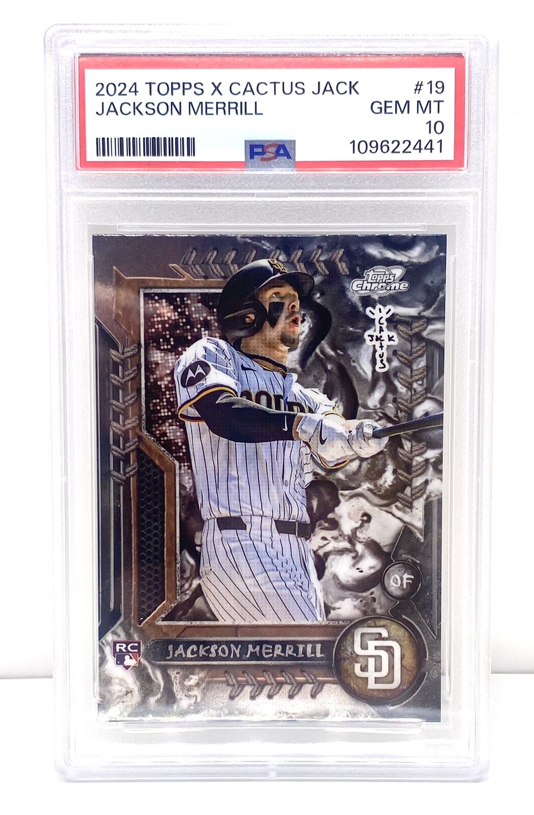 2024 Topps Cosmic Chrome x Cactus Jack - Jackson Merrill #19 (RC) PSA 10