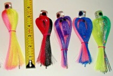 3 LURES BLUE WATER FISH CANDY FLASH TROLLING BAIT BALLYHOO RIG FISHING LOT MAHI