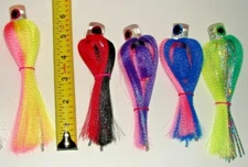 3 LURES BLUE WATER FISH CANDY FLASH TROLLING BAIT BALLYHOO RIG FISHING LOT MAHI