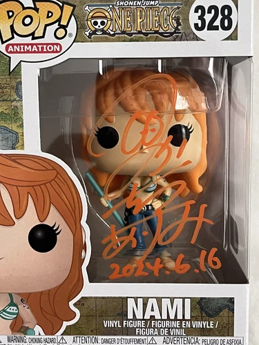 Akemi Okamura Signed Autograph Nami 328 One Piece Funko Pop SWAU COA