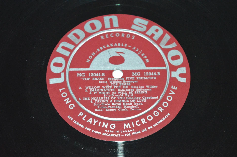 ERNIE WILKINS Top Brass Featuring 5 Trumpets LP 1955 London Savoy Canada Jazz - Image 4 of 4