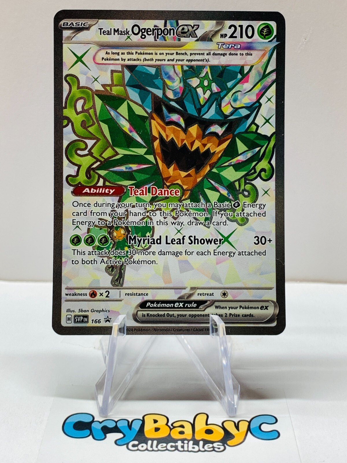 Pokemon Teal Mask Ogerpon ex SVP166 Scarlet & Violet Black Star Promo