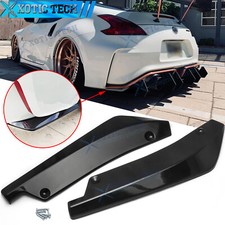 For Nissan 370z Altima Rear Bumper Splitter Diffuser Canard Gloss Black Texture