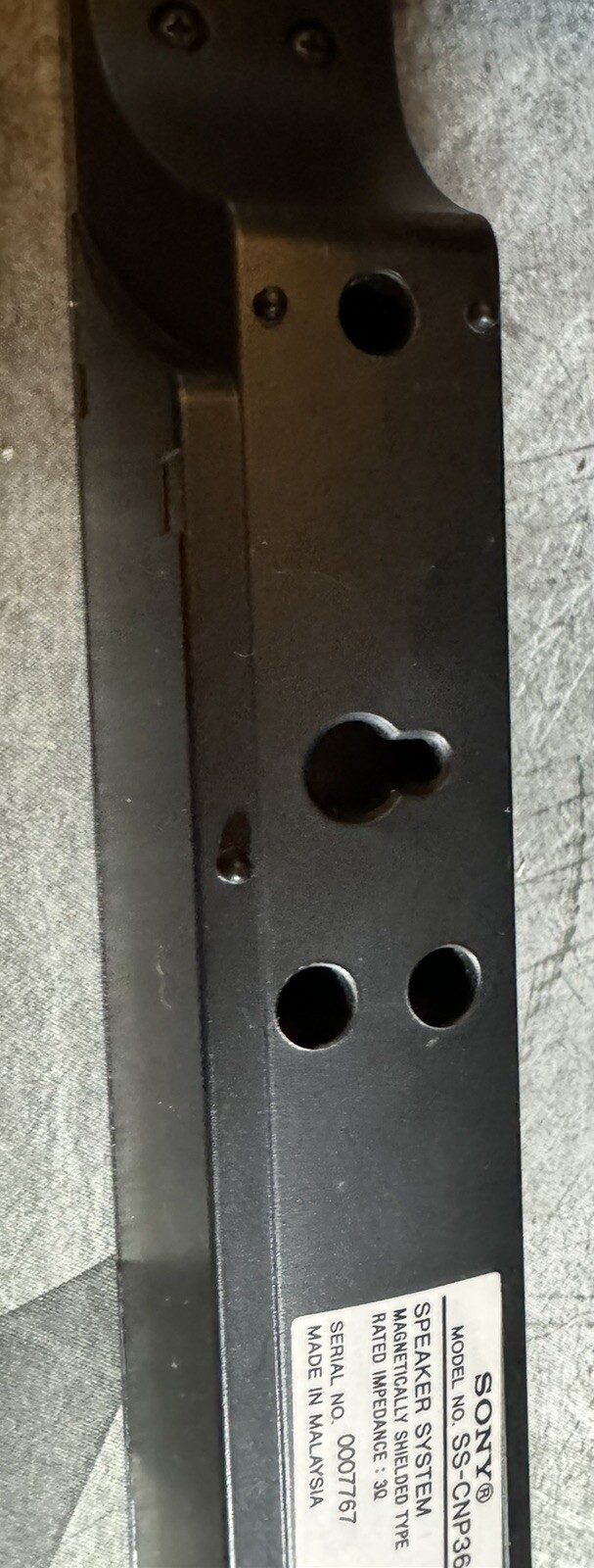 Sony SSCNP36 Center Channel Speaker Black Surround Sound System