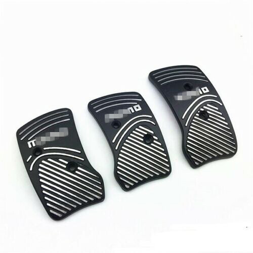 Black Aluminium Non Slip Sport Pedal Brake Pad Covers Manual Car 3 PC - Bild 3 von 7