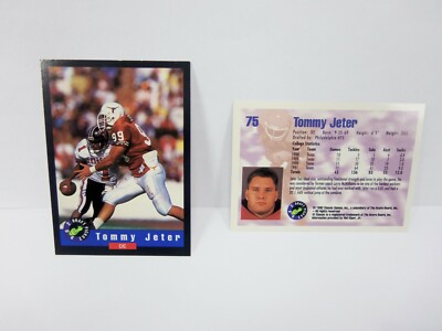 1992 Classic Draft Football Picks #75 Tommy Jeter RC Texas Longhorns