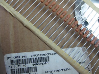 10X CPF21K2000FKE36 1.2K 1% 2W Metal Film Resistors - Through Hole 1.2Kohms 1%