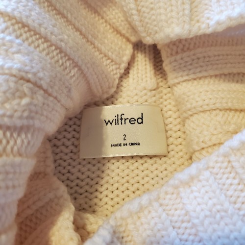 Wilfred Aritzia Merino Wool Oversized Cable Knit Turtleneck Sweater Women Large - Picture 6 of 12
