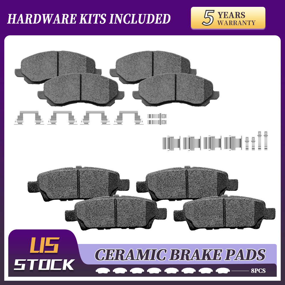 Ceramic Brake Pads Set Front & Rear for Lancer Avenger Caliber Compass Patriot