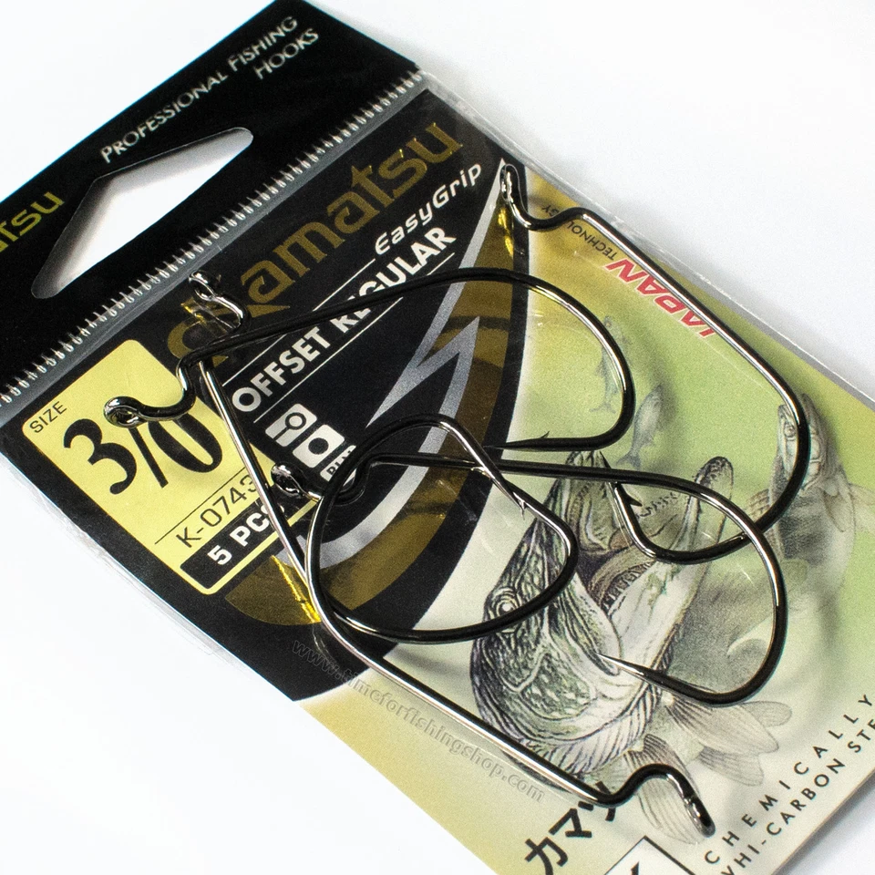 Offset Hooks Wide Gap Weedless Worm Hooks Pike Perch Soft Lures Fishing - Image 2 of 4