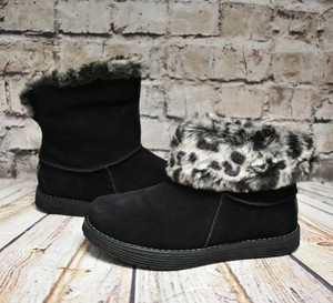 black suede flat ankle boots uk