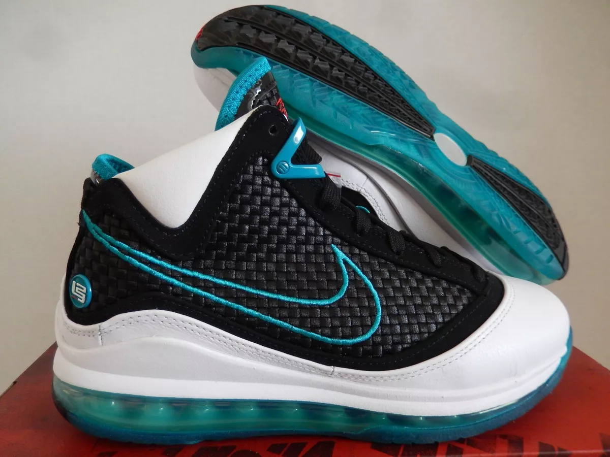 MENS NIKE AIR MAX LEBRON 7 VII QS RED CARPET WHITE-GLASS BLUE SZ 7  [CU5133-100]