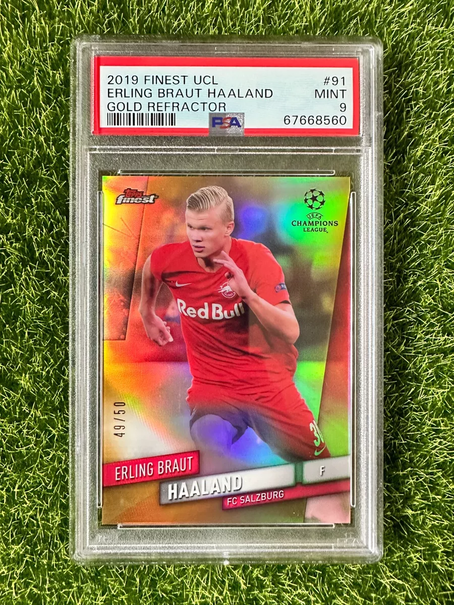 2019 Topps Finest UCL ERLING BRAUT HAALAND GOLD Refractor #49/50