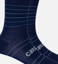 Bamboo Trouser Socks - Navy Stripe - Medium