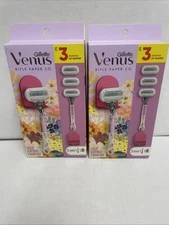 2 Gillette Venus Deluxe Smooth Sensitive Razor + 3 Refills New