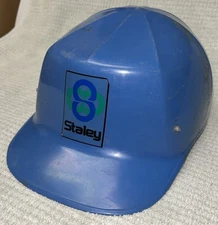 A E STALEY Blue Vtg E.D Bullard MK 2 Hard Boiled Bump Cap Hat USA W Suspension