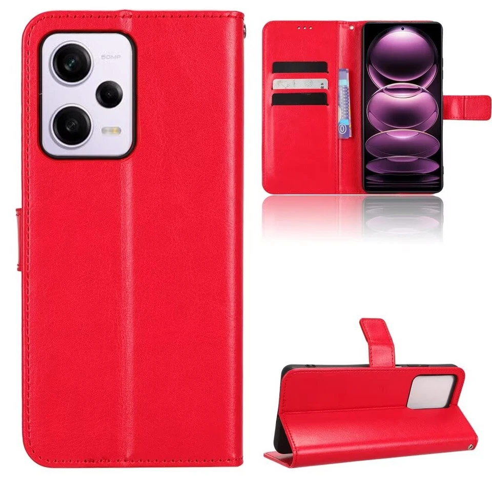 PU Leather Wallet Phone Case For Xiaomi POCO Black Shark Redmi Sharp Aquos - Image 3 of 4