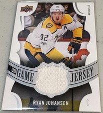 2018-19 Upper Deck UD Game Jersey Patches Ryan Johansen Nashville Predators