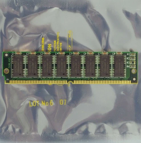 Siemens HYB514400BT-80 4MB 80ns non-parity FPM RAM 72-pin gold contacts SIMM