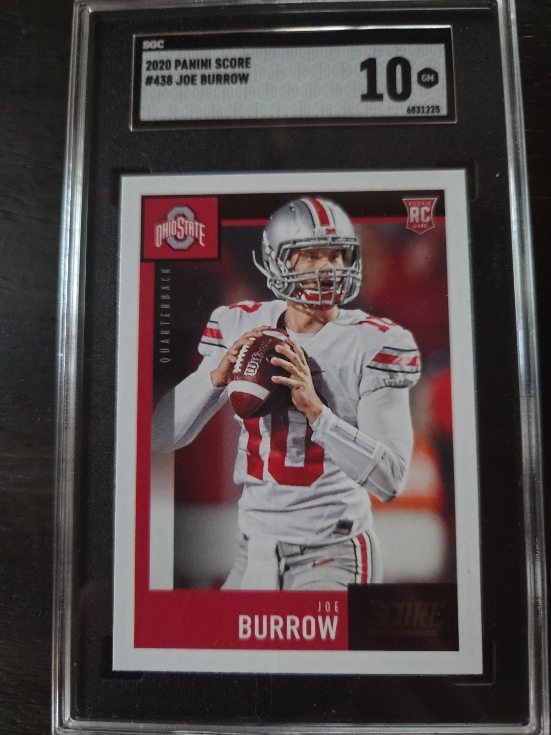 2020 Panini Score Joe Burrow Rookie #438 PSA 10