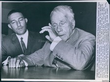 1962 New York Idlewild Airport Robert Frost Stewart Udall Wirephoto 7x9