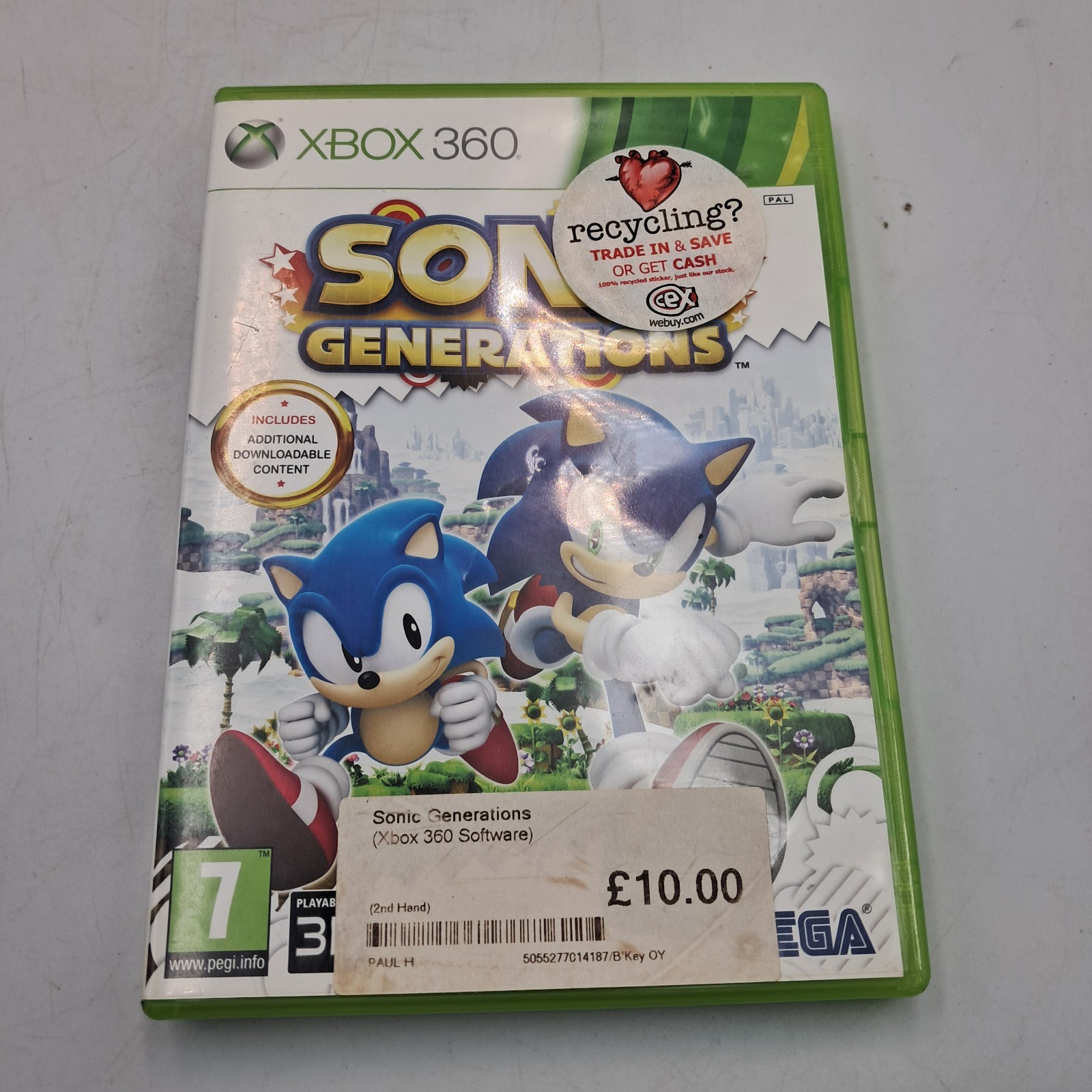 Sonic Generations Microsoft Xbox 360 Game