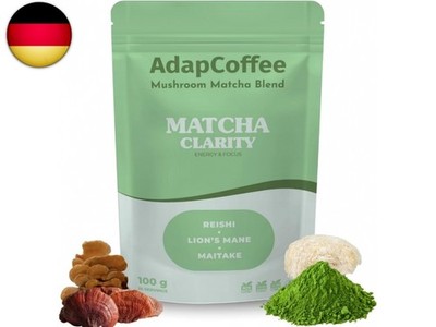 Matcha Clarity   Zeremonieller Matcha mit Adaptogenen Pilzen   Lion s Mane, Reis
