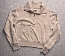 Universal Thread Women's Quarter-Zip Pullover Sweatshirt Size Medium - Cream