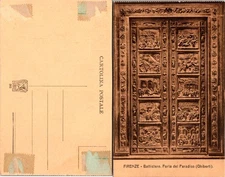 Firenze - Battistero Porta del Paradiso Postcard, Florence Italy Religious Art