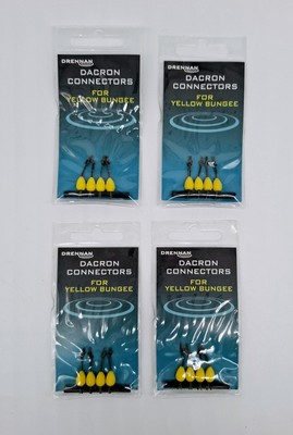 Drennan Dacron Connectors Fishing Pole Elastic Yellow Bungee