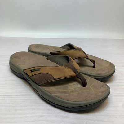 Teva Jetter Mens Size 13 Thong Leather Brown Sandals Comfort Outdoor Sandals Teva Mens Jetter 1002122 Brown Suede Open Toe Flip Flop Slip  main image 2