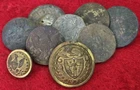 CIVIL WAR BUTTONS LOT RECOVERED FROM GRAND ECORE IN LOUISIANA