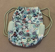 Vera Bradley Multicolor Seafoam Green Beach Backpack Drawstring Medium