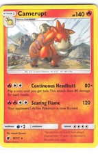 Camerupt Rare SM - Crimson Invasion 14/111 NM Normal LP-NM