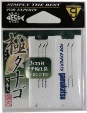 * Gamakatsu KIWAME TANAGO Hook with 3cm Tetoron #100 5pcs 