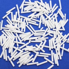 800 Glass Tube Bugle Beads 2X12mm Opaque White Storage Box