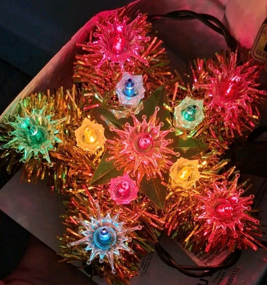Vintage Star Christmas Lights In Christmas Tree Toppers (1946-1990