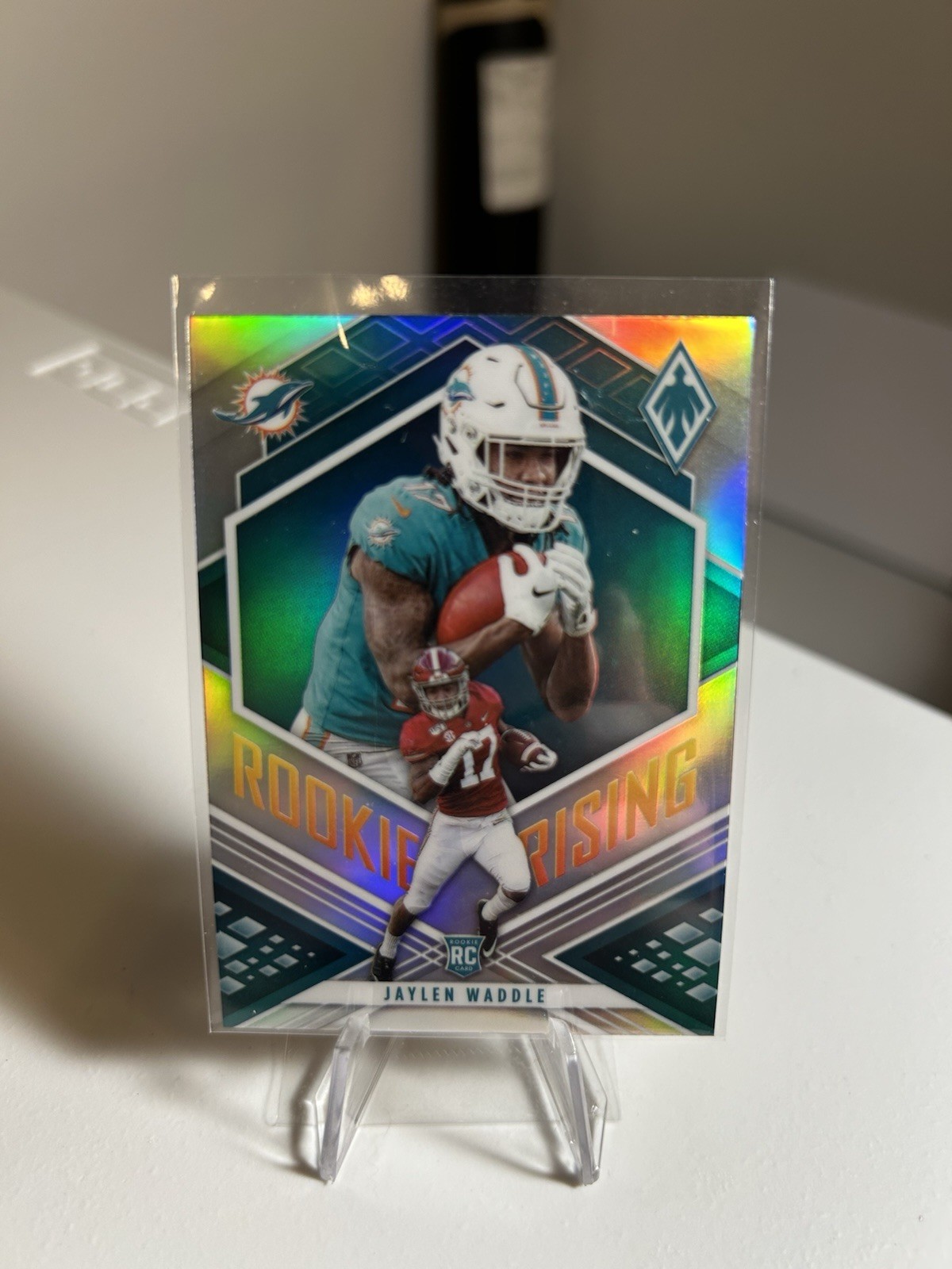 2021 Panini Phoenix Jaylen Waddle Rookie Rising Silver Miami Dolphins RIS-6