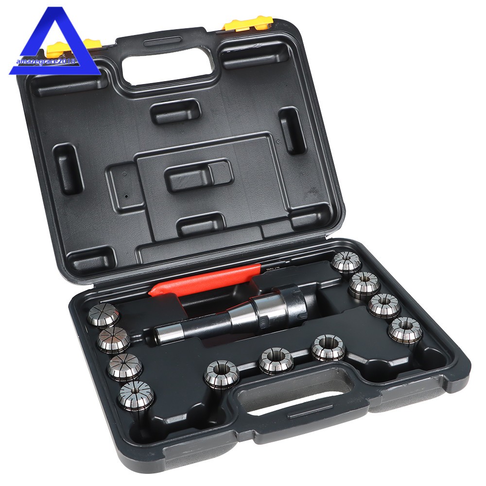 11Pack ER32 Collet Set With R8 Shank ER32 Chuck and Spanner For Milling Machine